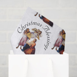 Papel de Seda Vintage da Natividade Personalizável