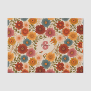 Papel De Seda Vintage Daisy Floral Patterno