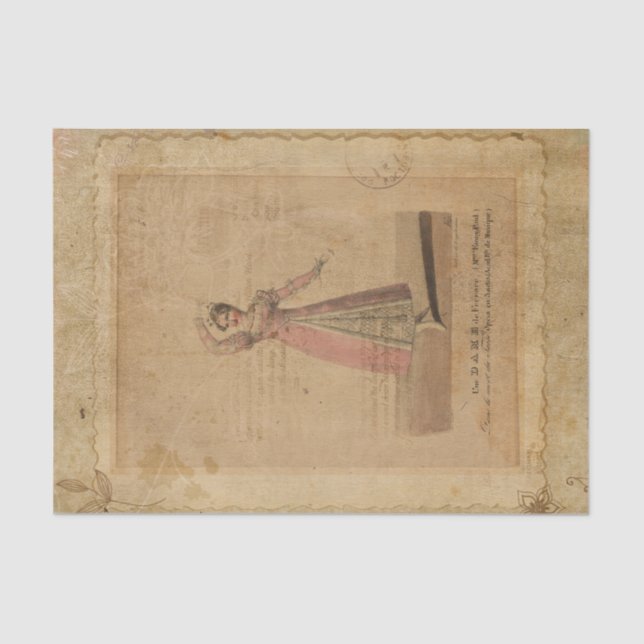 Papel De Seda Vintage Dancer Collage (Frente )