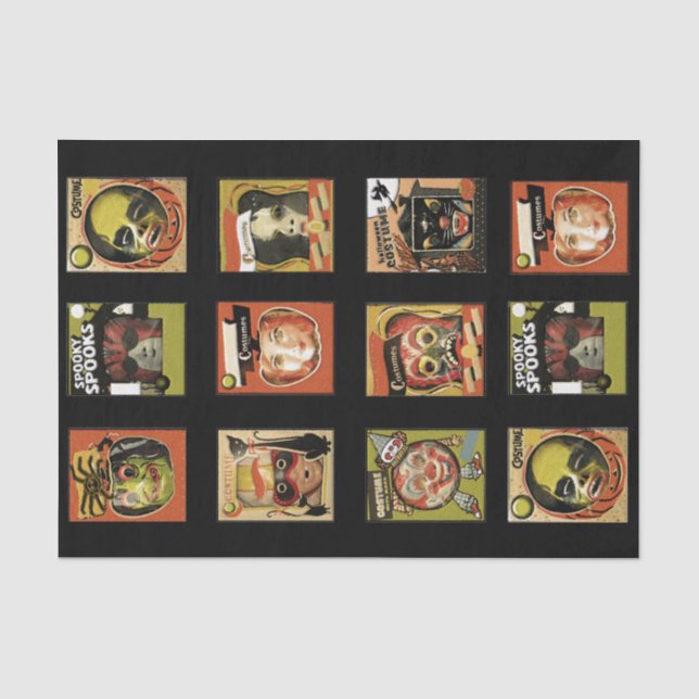 Papel de Seda Vintage de Halloween (Frente )