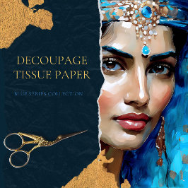 Papel De Seda Vintage Decoupage de Mulher do Oriente Médio