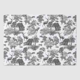 Papel De Seda Vintage Deer Fox Hare Country Toile