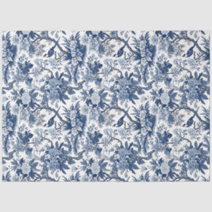 Papel De Seda Vintage delft blue Chinoiserie china bird flores
