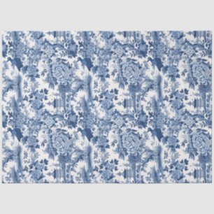 Papel De Seda Vintage delft blue Chinoiserie china bird flores