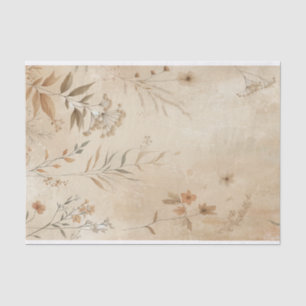 Papel De Seda Vintage Delicate Floral Botânica Boho Casamento