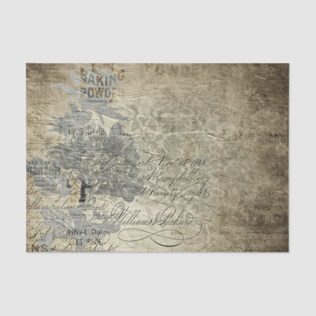 Papel De Seda Vintage - Desligamento de Fundo (Frente )