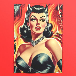 Papel De Seda Vintage Devilish Pin-up