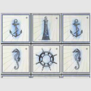 Papel De Seda Vintage - Dissociação Artística Náutica