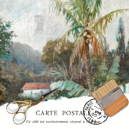 Papel De Seda Vintage - Dissociação de Textura Tropical