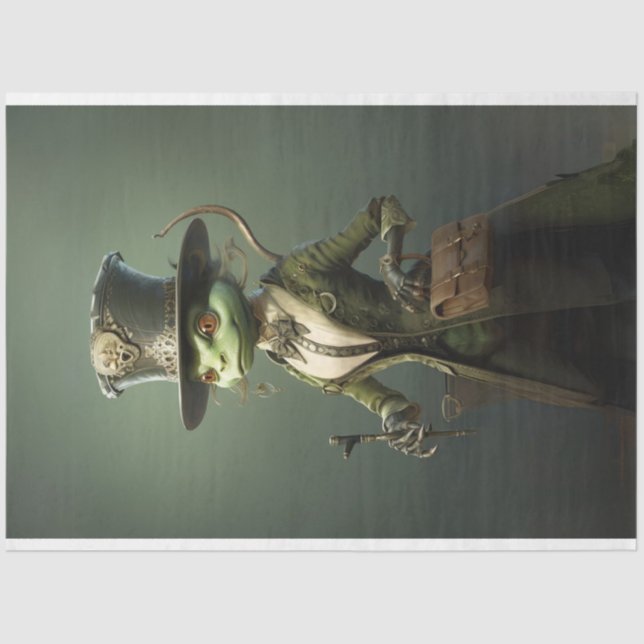 Papel De Seda Vintage - Dissociação Exótica de Críquete (Frente )