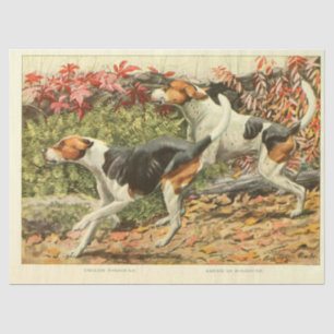 Papel De Seda Vintage Dog Ephemera Decoupage Inglês