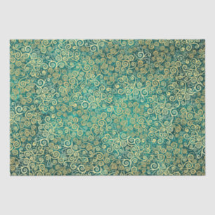 Papel De Seda Vintage Dourada Swirls Padrão Luxury Boho Classy