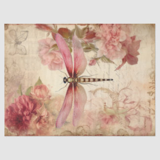 Papel De Seda Vintage Dragonfly Ephemera Decoupage