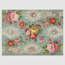 Papel De Seda Vintage Elegant Floral Decoupage Tissue Paper