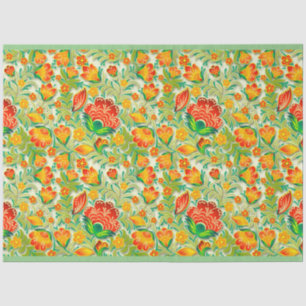 Papel De Seda Vintage Elegant Floral Moderno Popular