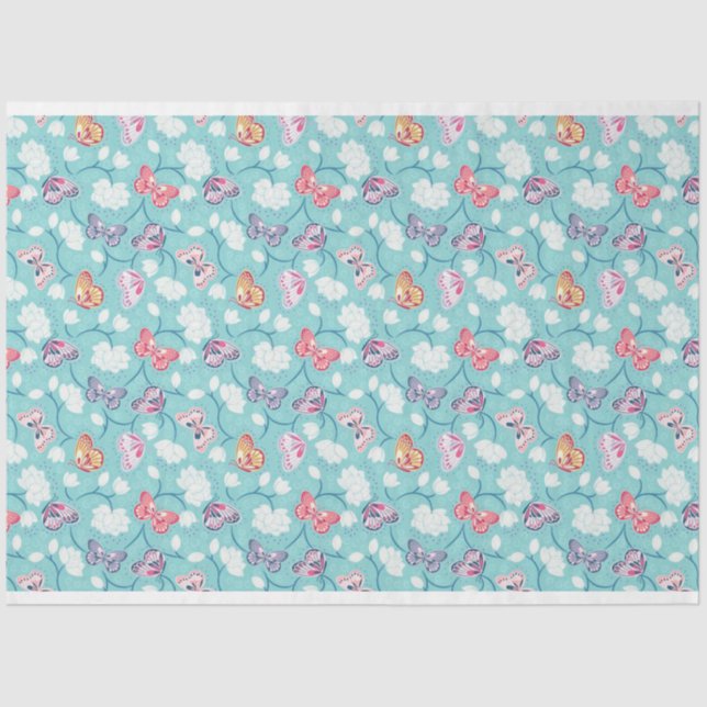 Papel De Seda Vintage Elegant Modern Floral (Frente )