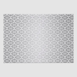 Papel De Seda Vintage Elegante Decoupage Flutuando Damasco Silve