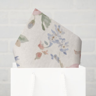 Papel De Seda Vintage elegante rosa rosa rosa descortante floral