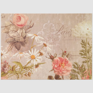 Papel De Seda Vintage Faded Autumn na Decoupage do Wallpaper em