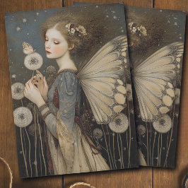 Papel De Seda Vintage Fairy & Dandelion Magical Decoupage Art
