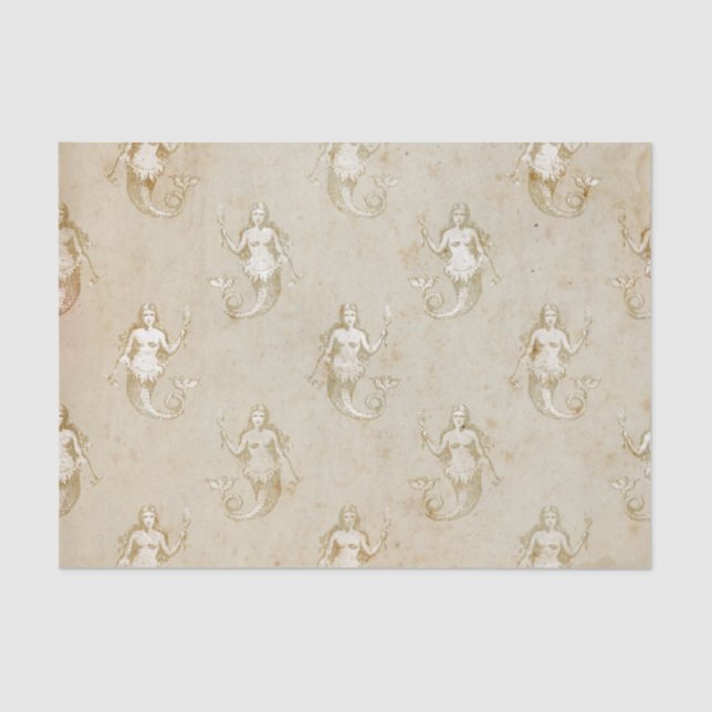 Papel De Seda Vintage Fantasy Mermaid Decoupage (Frente )