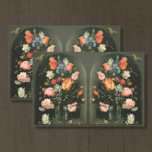 Papel De Seda Vintage Fllower Decoupage Antiquada Pintura Floral