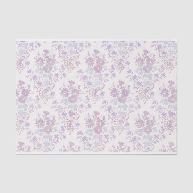 Papel De Seda Vintage, flora holográfica (Frente )