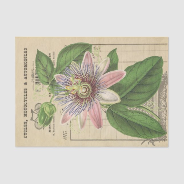 Papel De Seda Vintage Floral (Frente )