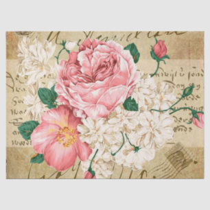 Papel De Seda Vintage floral algum tecido do partido da