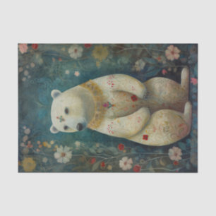 Papel De Seda Vintage Floral Bear