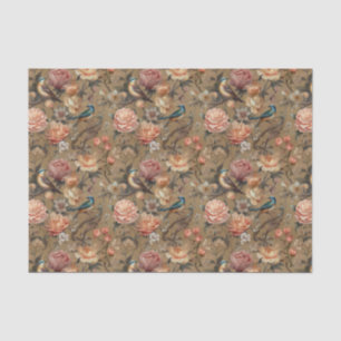 Papel De Seda Vintage Floral Bird