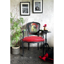 Vintage Floral Bird Parrot Queen Decoupage