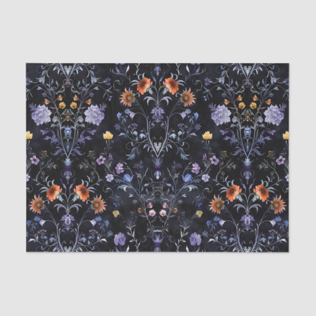 Papel De Seda Vintage Floral Botânica (Frente )