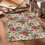 Papel De Seda Vintage Floral Botânico<br><div class="desc">Papel de Tecido Botânico Vintage</div>