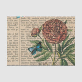 Papel De Seda Vintage Floral Butterfly