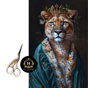 Papel De Seda Vintage Floral Crown King Cougar Decoupage