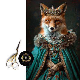 Papel De Seda Vintage Floral Crown Queen Fox Decoupage