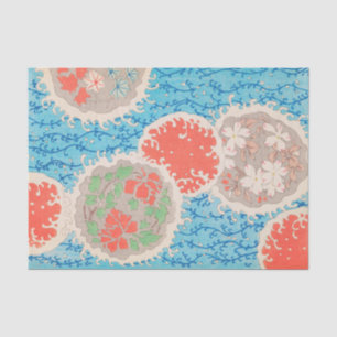 Papel De Seda Vintage Floral Impressão Japonês - Padrão Retro