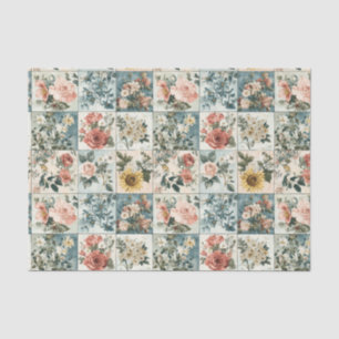 Papel De Seda Vintage Floral Patch Style Design