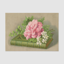 Vintage Floral Peony Book Elegante