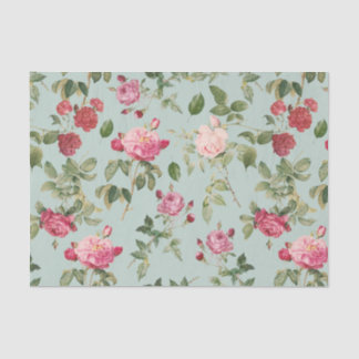 Papel De Seda Vintage Floral Pink Country Rosa