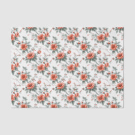 Papel De Seda Vintage Floral Rosa