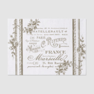 Papel De Seda Vintage Floral Rosa Border Name