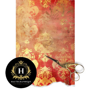 Papel De Seda Vintage Floral Textura Rústica Francesa Decoupage