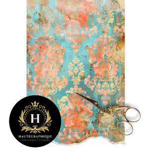 Papel De Seda Vintage Floral Textura Rústica Francesa Decoupage