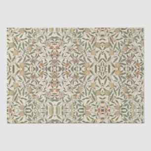 Papel De Seda Vintage Floral William Morris Fruta