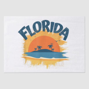 Papel De Seda Vintage Florida Retro Tee Design Sunshine