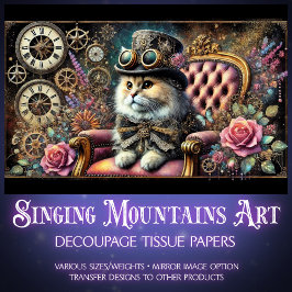 Papel De Seda Vintage Flowers de Gato Vitoriano Relava Desacopla