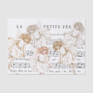 Papel De Seda Vintage French fées-de-balé (Fadas Balés)