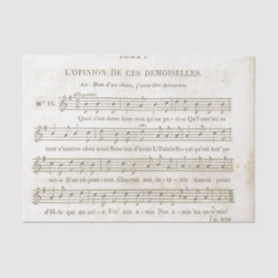 Papel De Seda Vintage French Song Music Decoupage